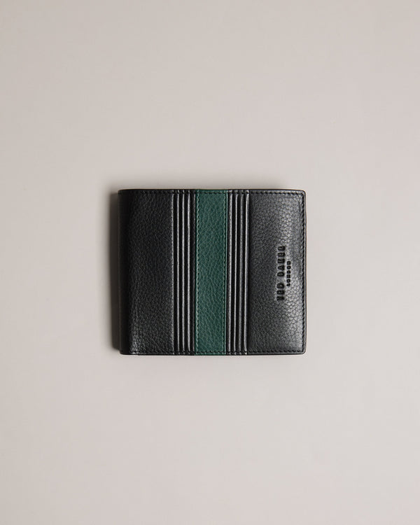 EVON-Wallets-Striped Leather Bifold Wallet- Ted Baker Romania